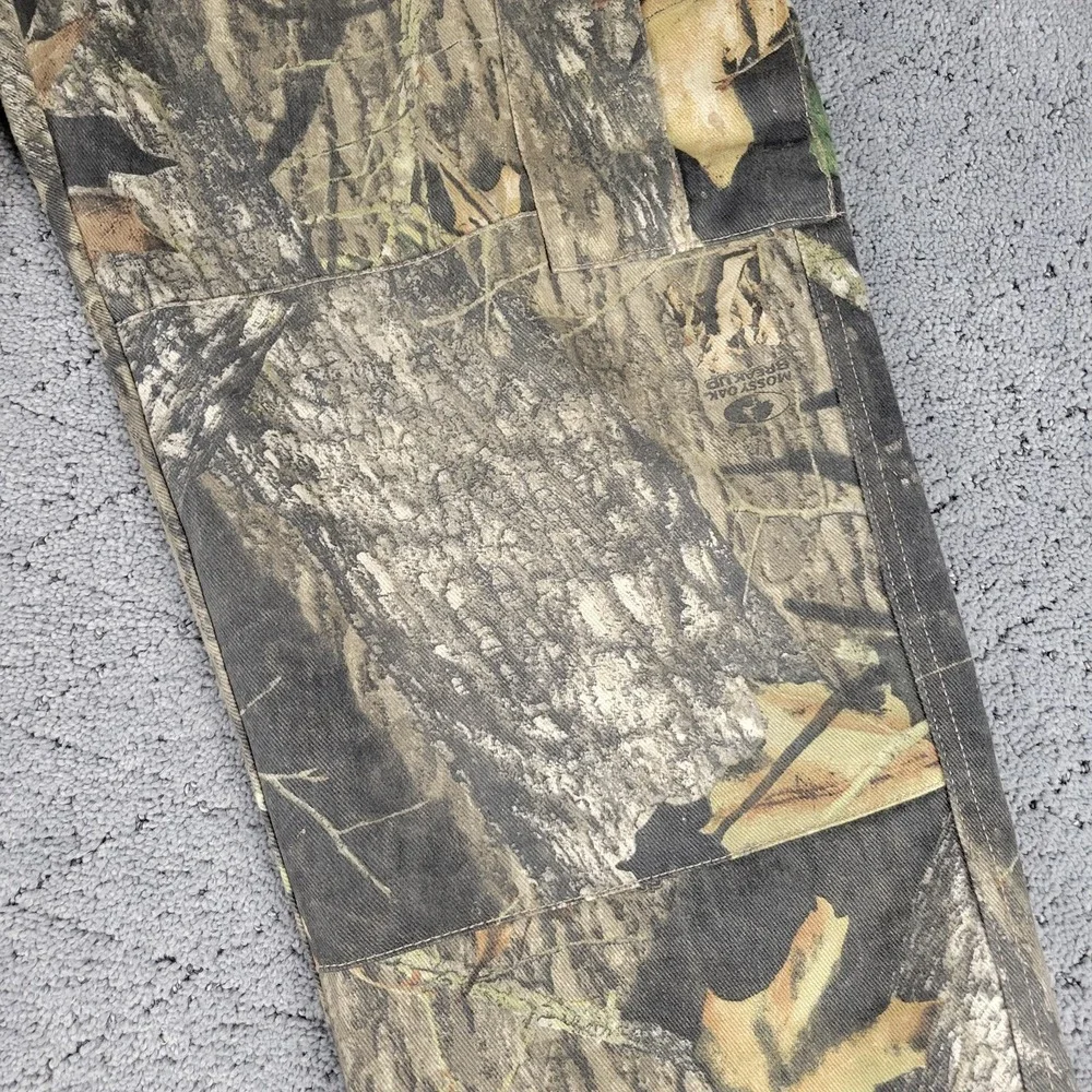 Mossy Oak Pants Mens 38x34 Camo Cargo Double Knee Break Up Hunting Outdoors